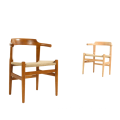 Modern Hans Wegner wood paper rope seat chair